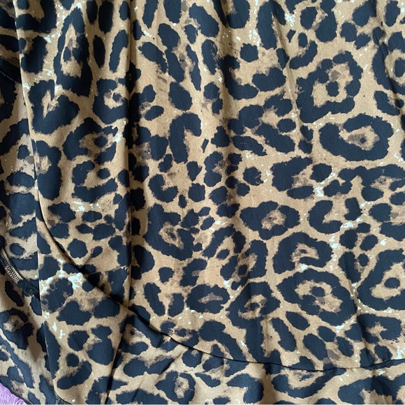 Leopard Ruffle Hem High-Low Skirt - Picture 14 of 14